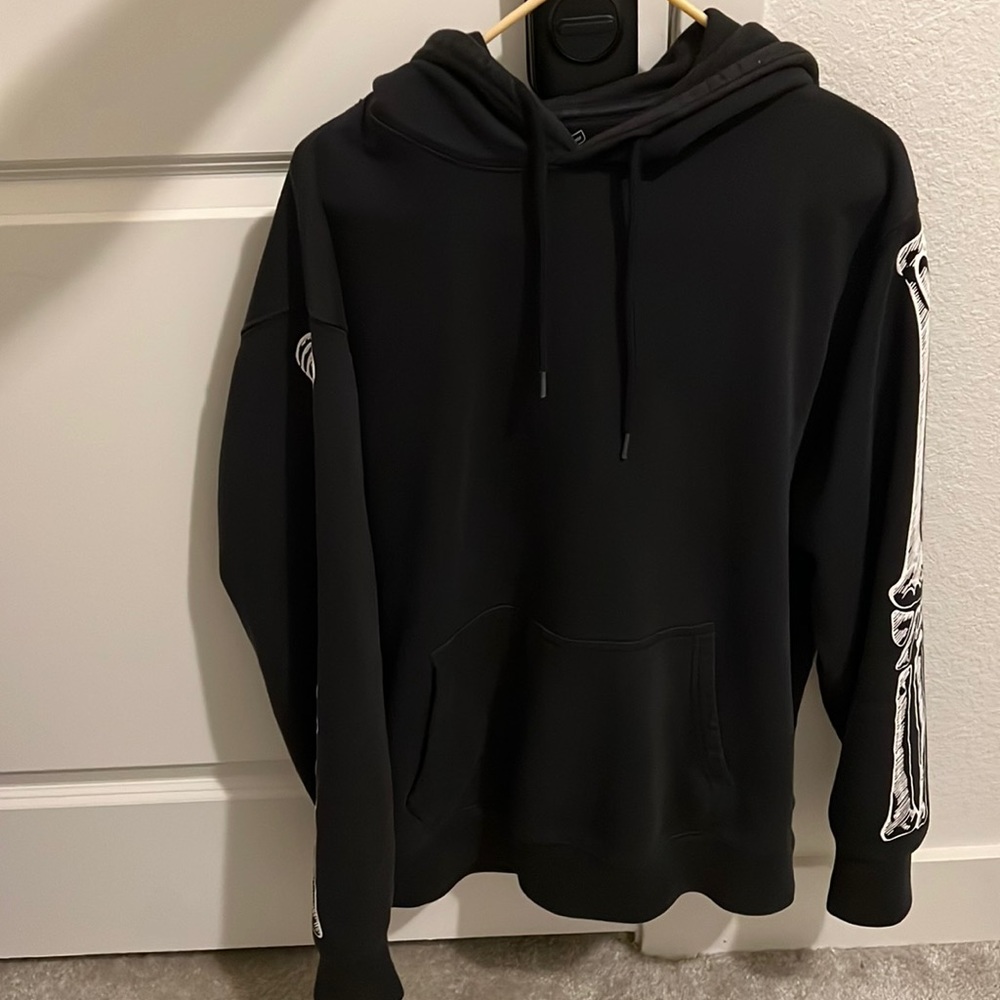 Palace hoodie size large black gently used maybe washed half a dozen times.